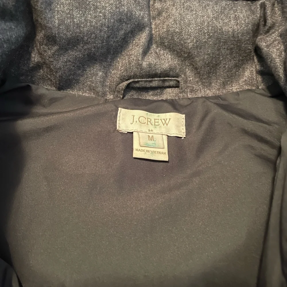 J. Crew Charcoal Quilted Puffer Vest